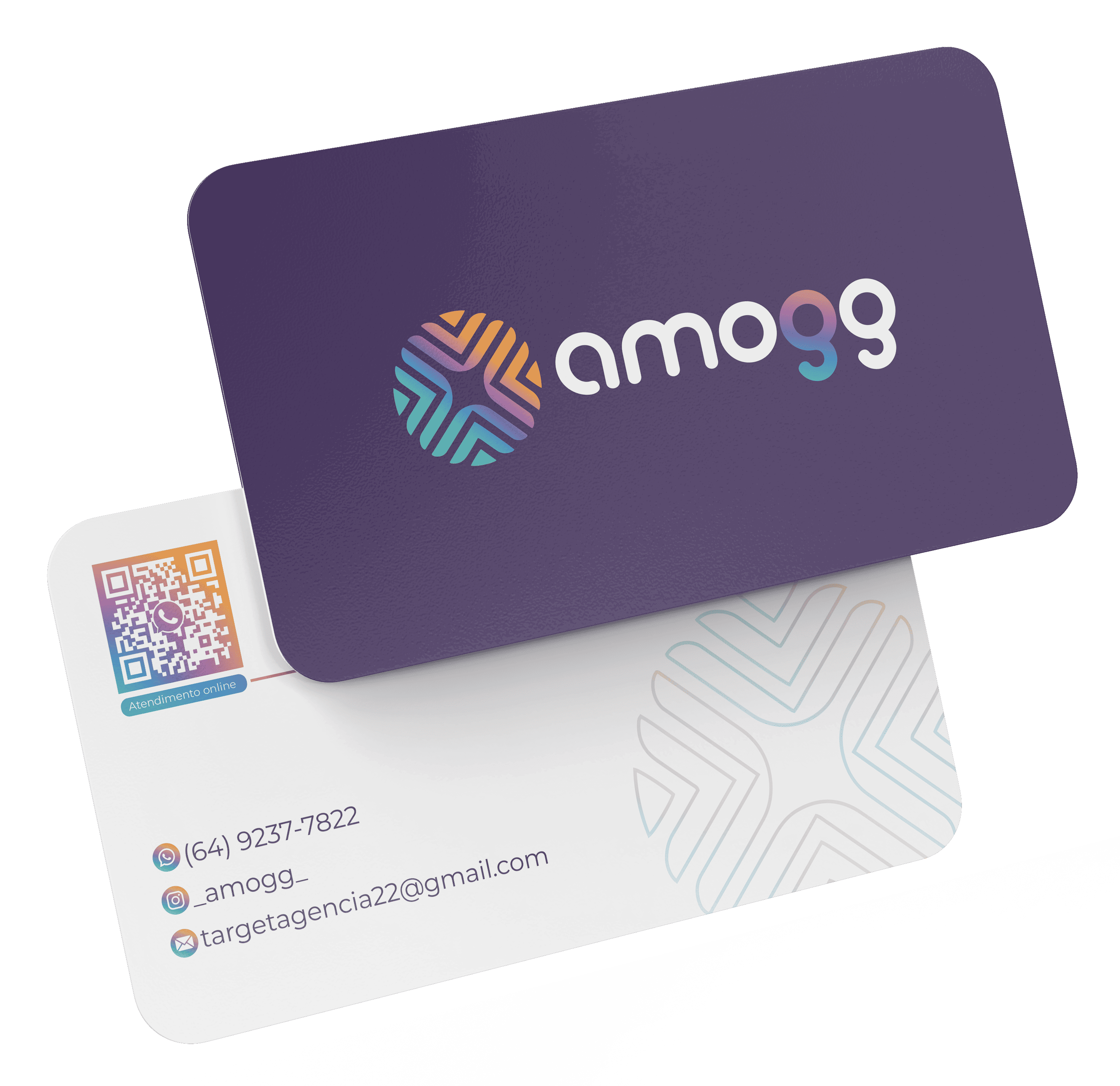 Logotipo Amogg no cartão de visita